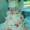 White and Pink wedding cake flowers